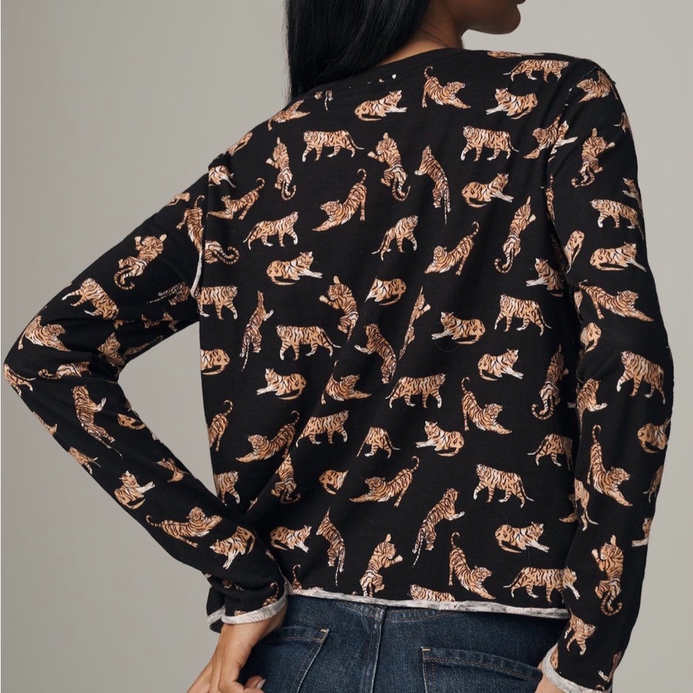 Maeve Caitlin Boxy Tee Tiger Print Women's Top - Picture 2 of 5